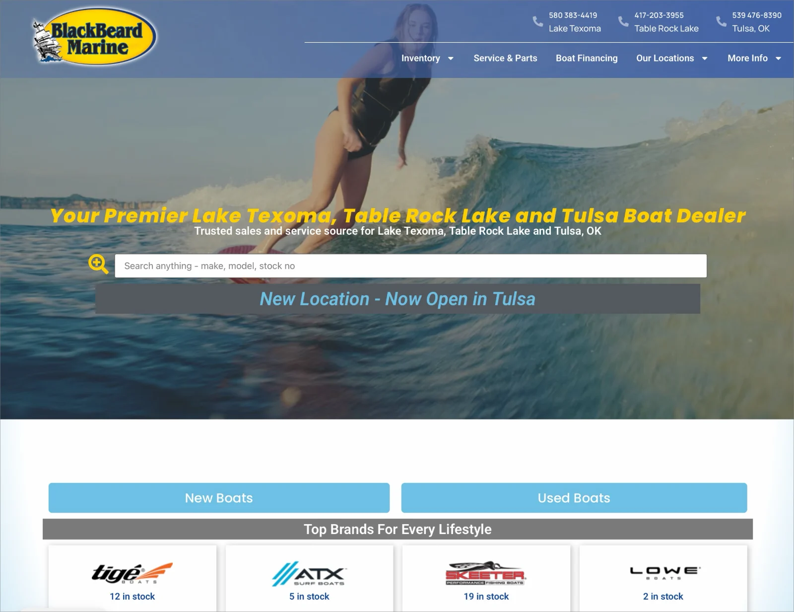 BlackBeard Marine website homepage